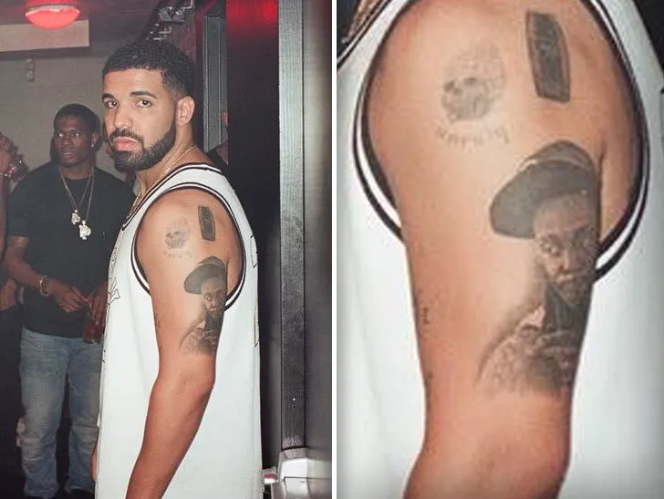 Drake Has a Huge Tattoo That Looks Like Lil Wayne’s Face